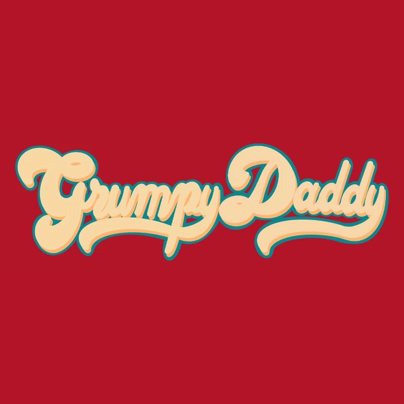 Script rétro de Grumpy Daddy - Couleur « Groovy Baby »
