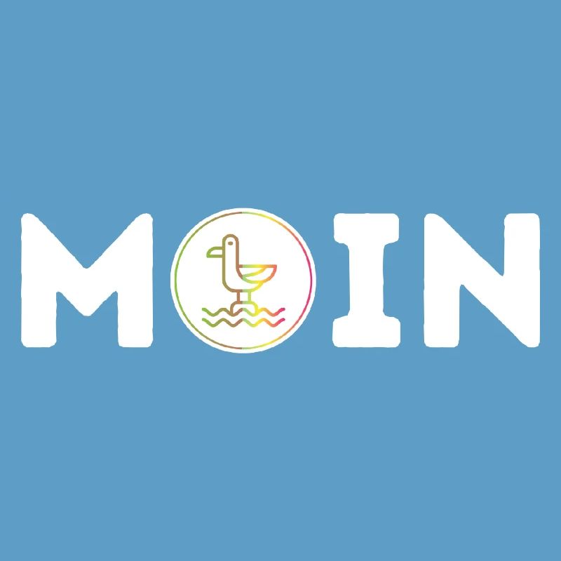 Moin mit Möwe S/W