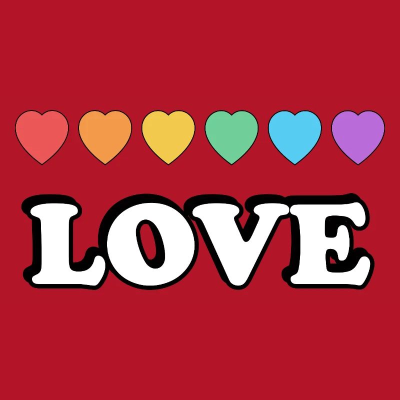 Love Rainbow Hearts