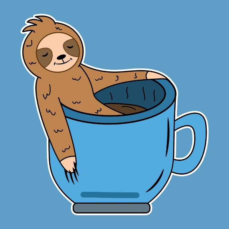 Funny sloth Caffeine Coffee Drinking coffee cup