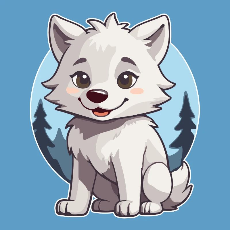 Niedlicher Wolf oder Hund Husky