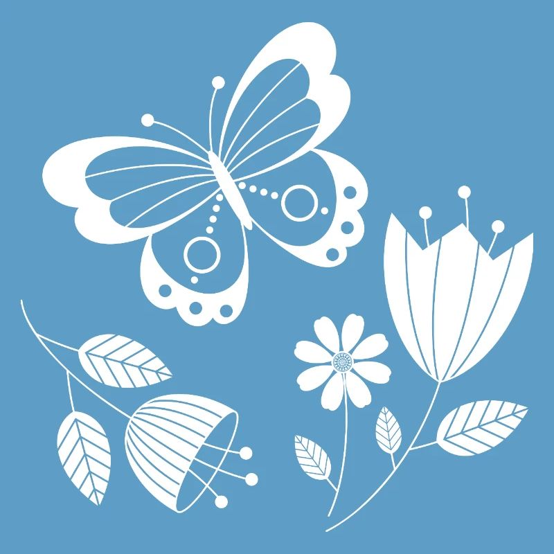 Papillon avec des fleurs