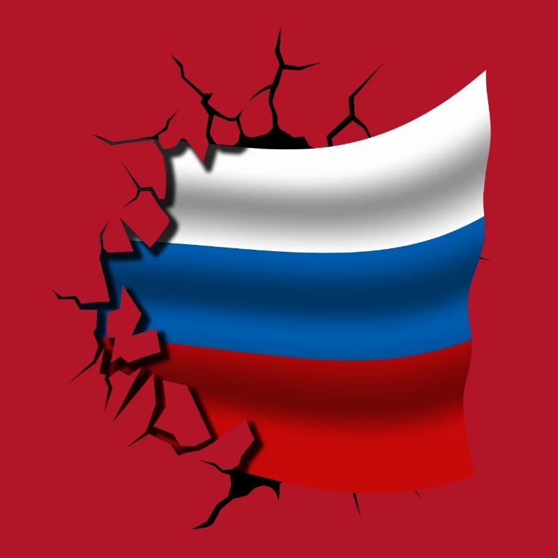 Drapeau de la Russie - Russie - Drapeau Broken Design