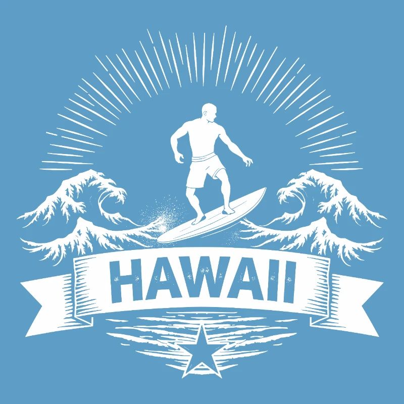 Hawaii Surfer Surfer on Pacific Wave