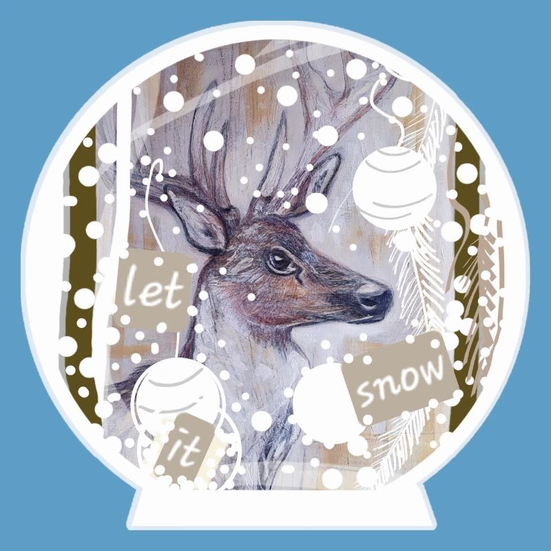 Schneekugel Hirsch 