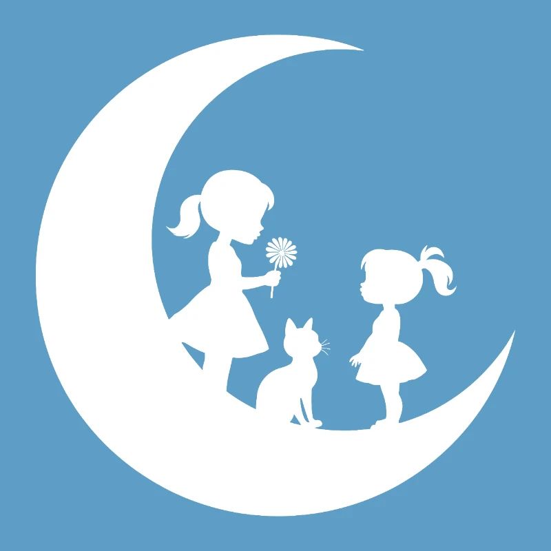 Silhouette de la Fêle Fleur sur la Lune