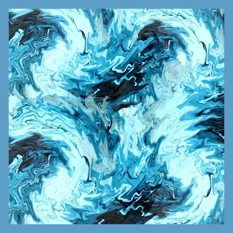 Aqua Marble Pattern Waves