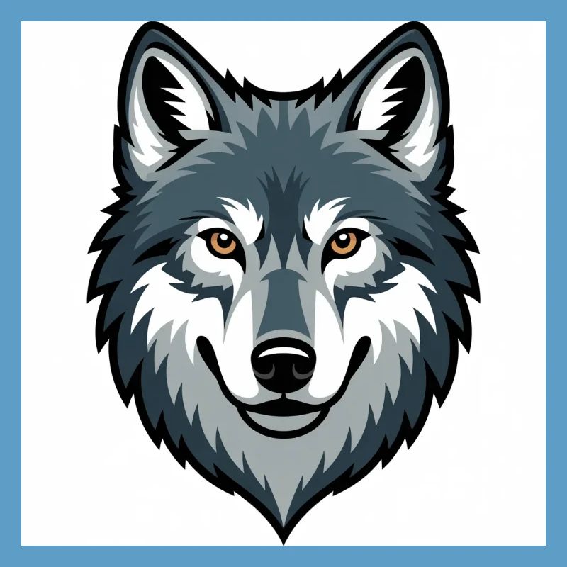 Wolf Head – stylized illustration