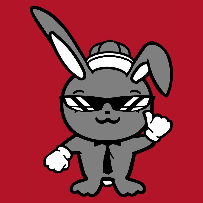 Lunettes de soleil lapin Cappy cravate Cool Hat Comic