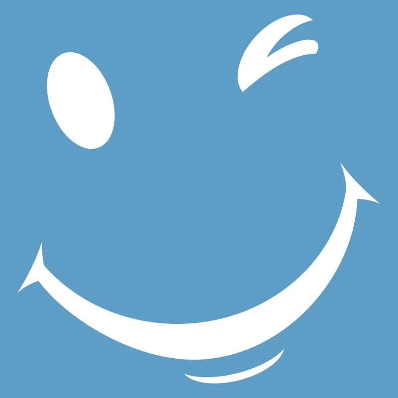 Expression de clin d’œil blanc