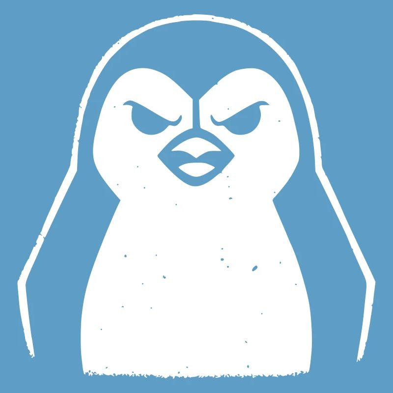 penguin stencil grunge minimalist-vector Linux