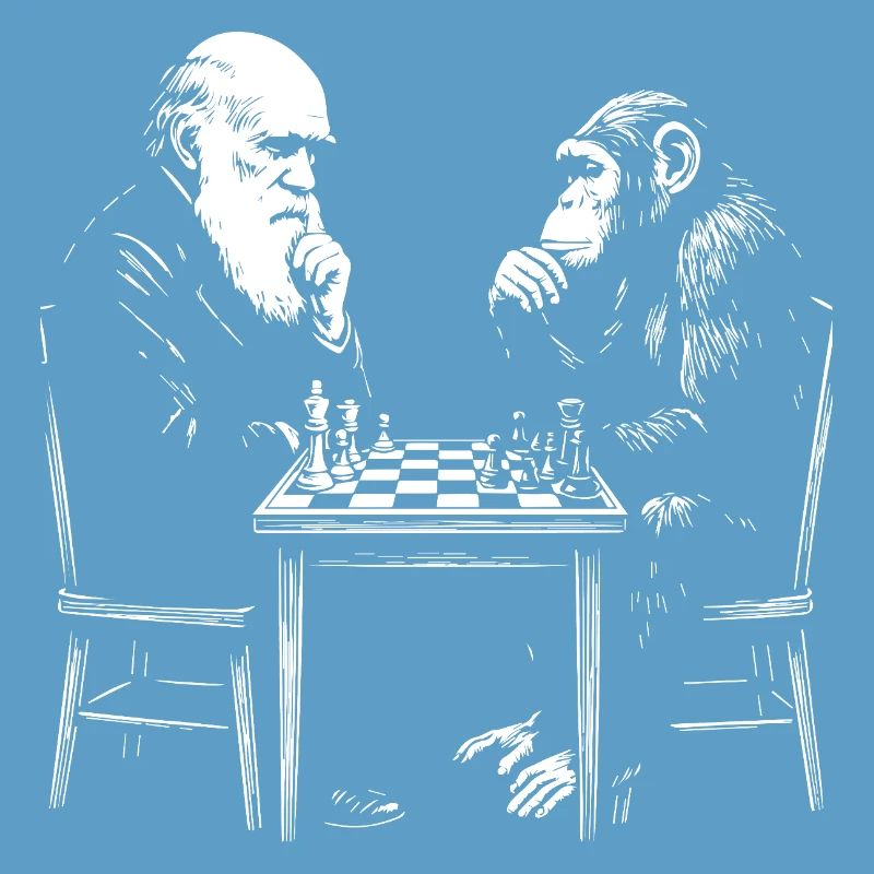 Darwin plays chess with monkey - Evolution game