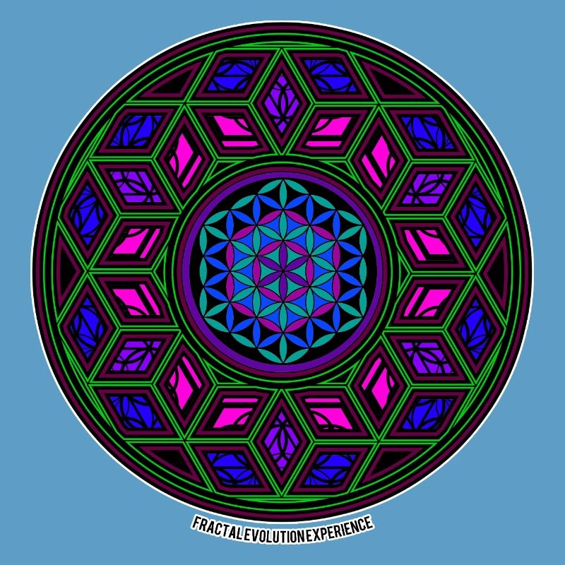 Expérience d’évolution fractale Kaléidoscope Mandala