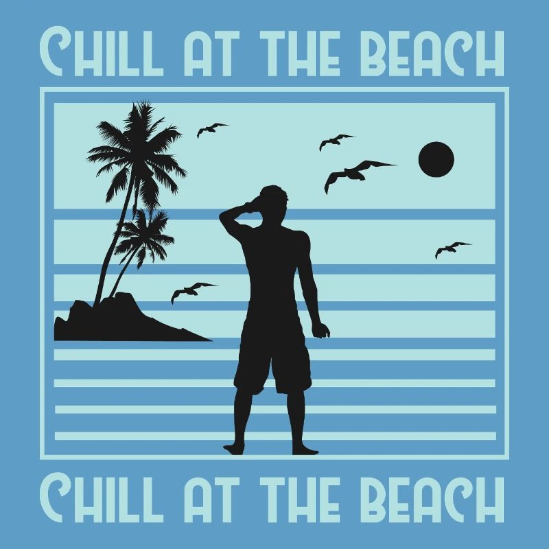 Conception de silhouette de plage décontractée