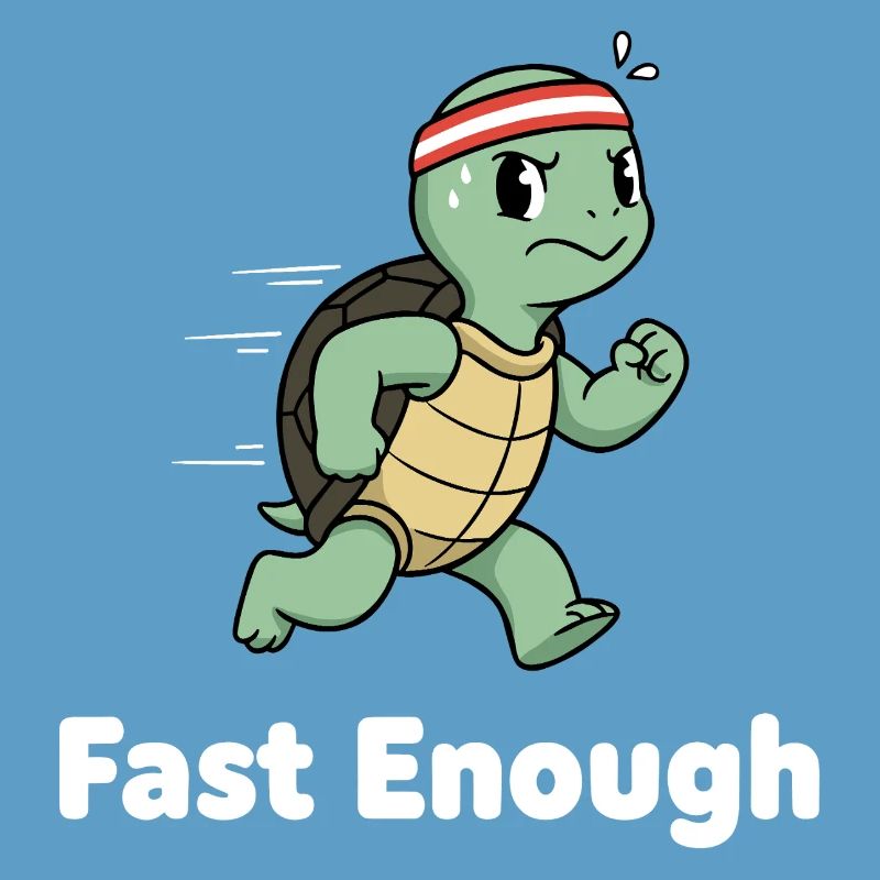 Fast turtle in sprint