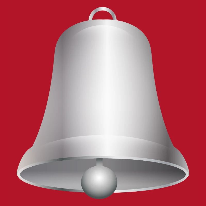 große silberfarbene Kirchen Glocke oder Glöckchen