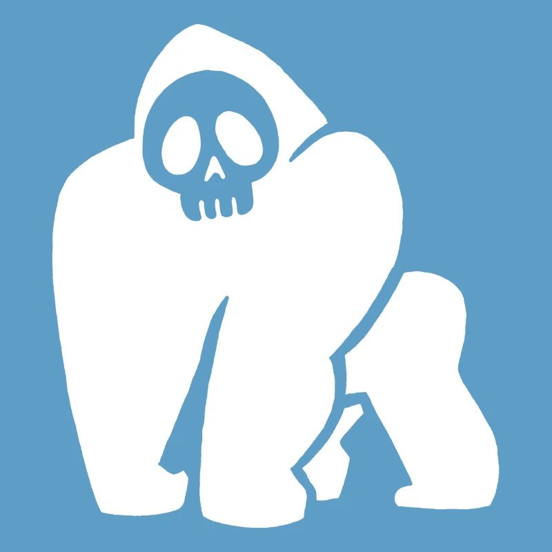 White Gorilla Skull