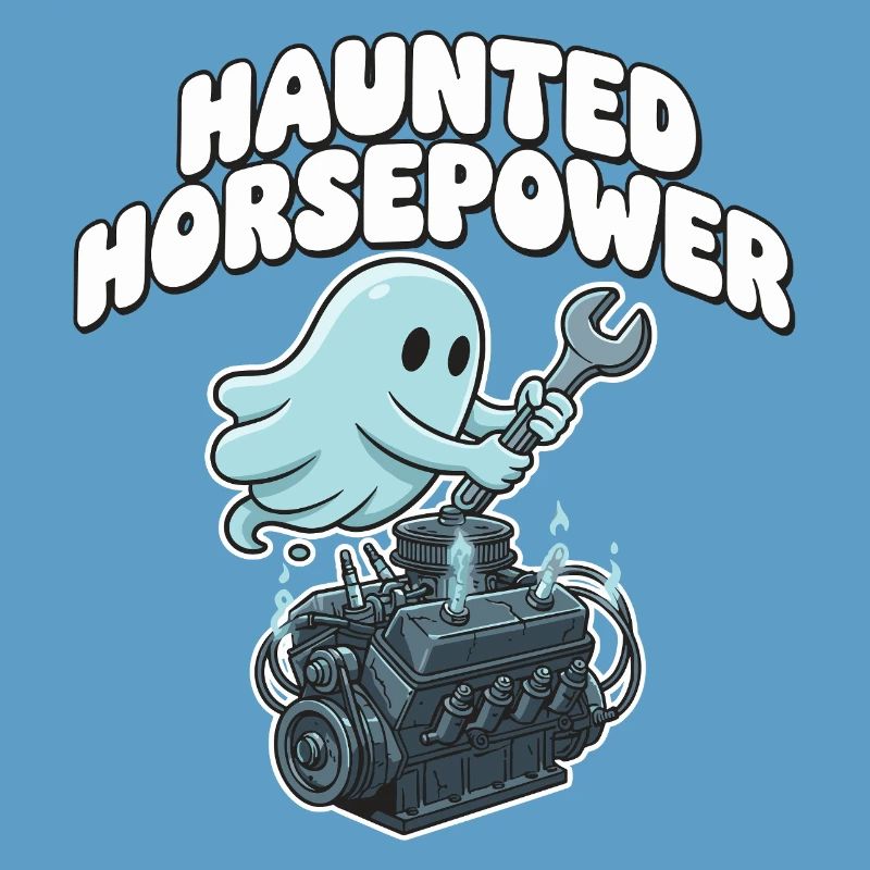 Dessin animé Ghost Engine Hanting Engine