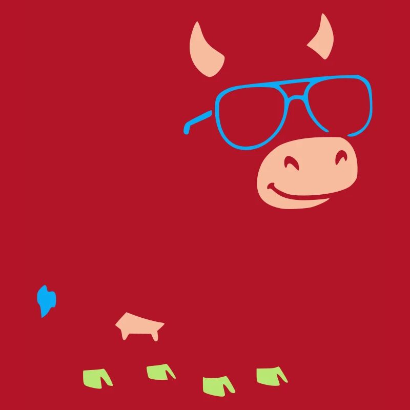 Cool Cow Sunglasses Abstract Vector