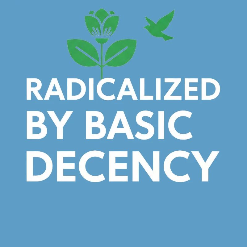 Radicalized By Basic Decency Statement shirt decal