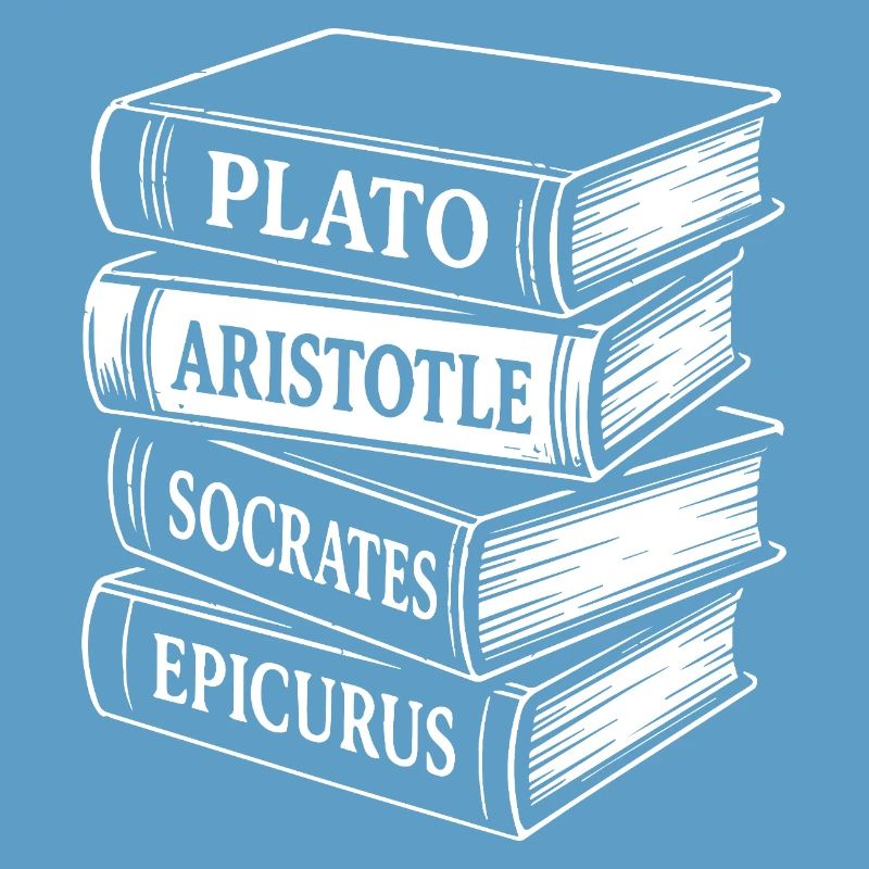 Classical Philosophers Book Stack Design