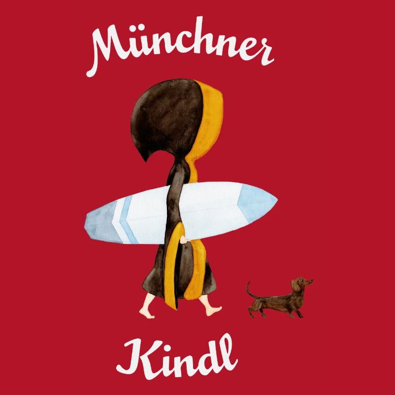 Münchner Kindl "Eisbach Surfer" mit Dackel