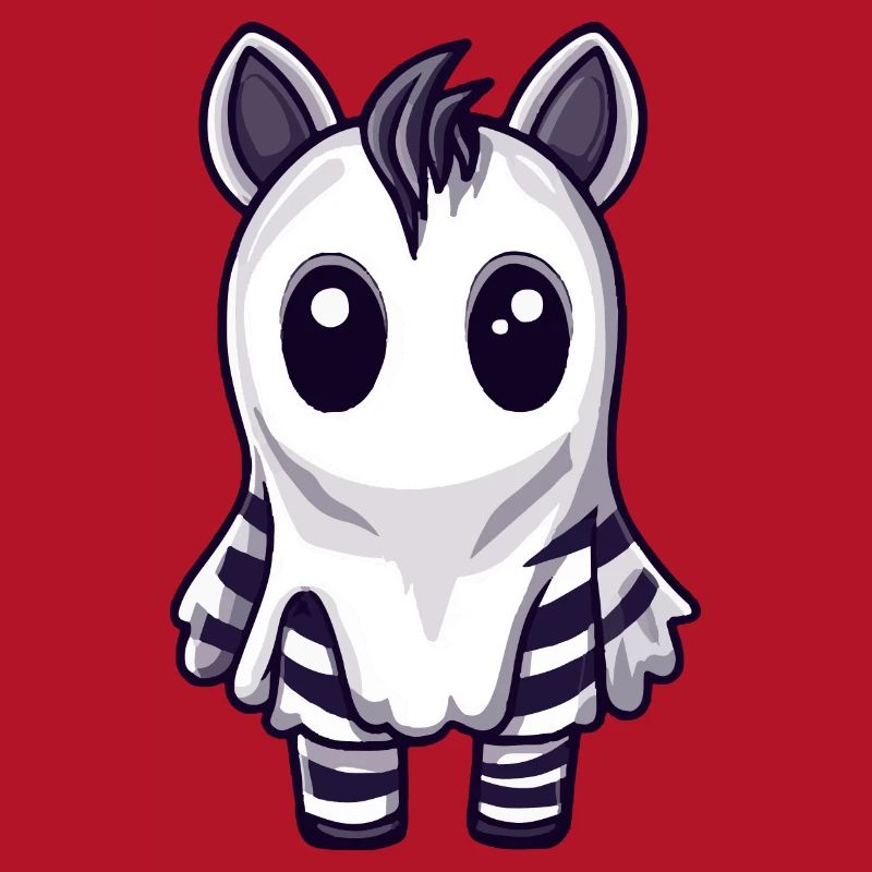 Zebra Halloween Comic Ghost