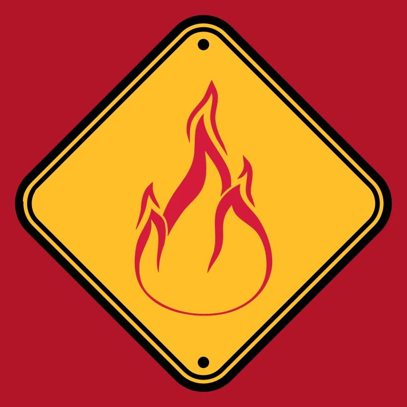 Shield note warning caution caution danger feu