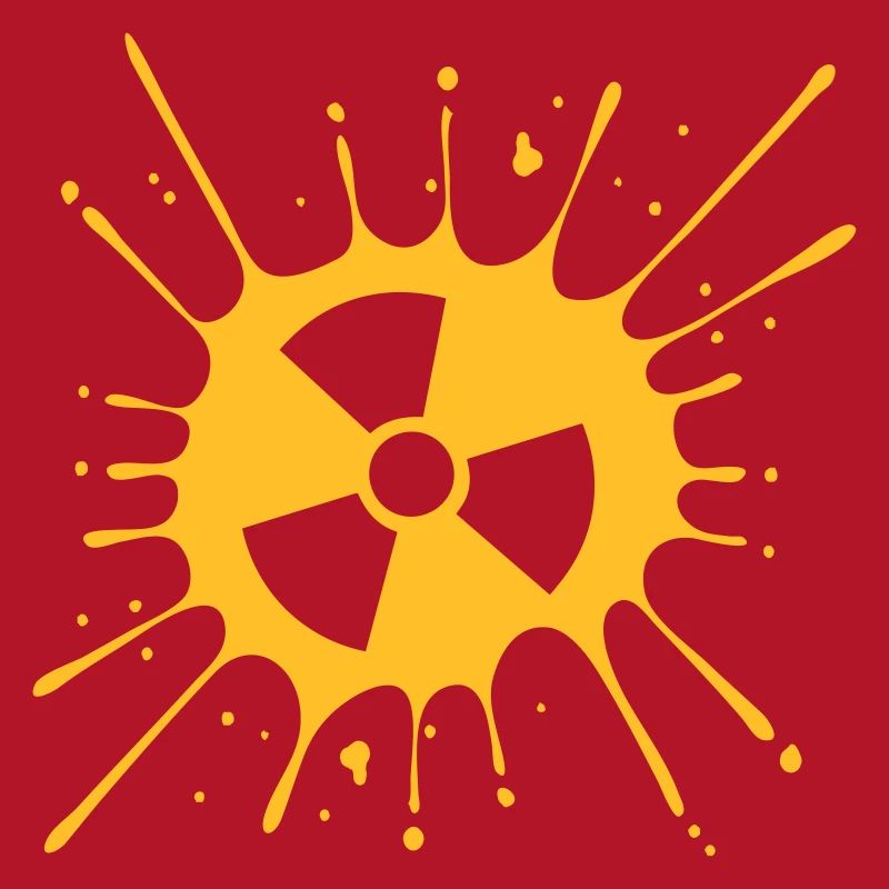 caution atomic symbol radioactive warning note