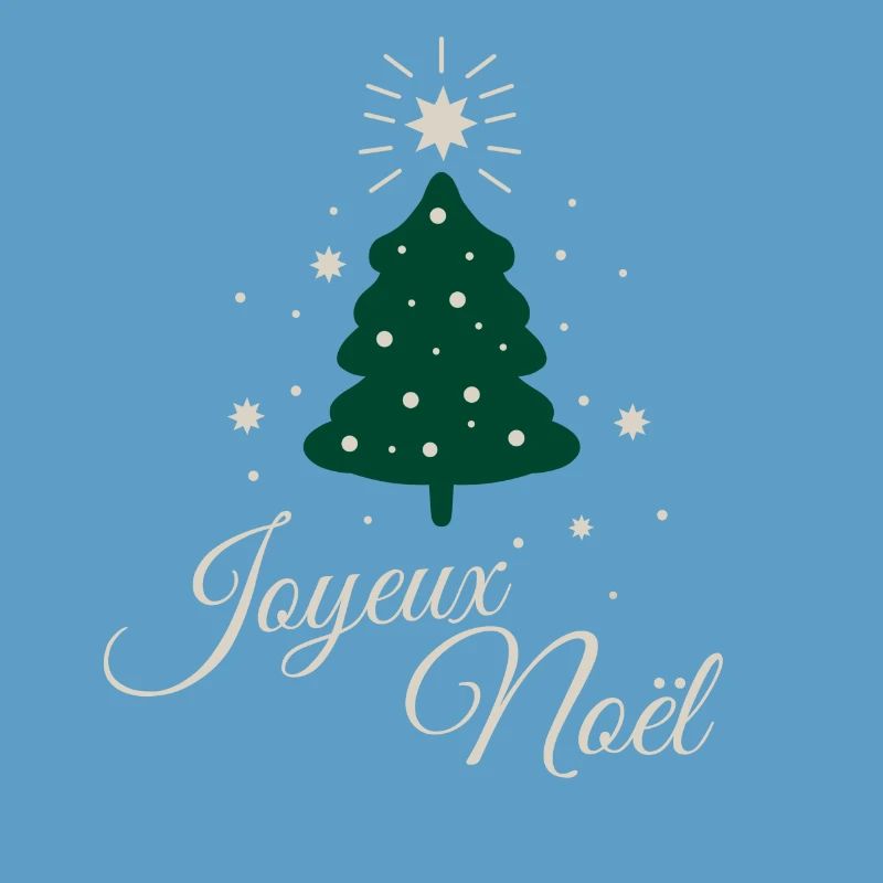 Minimalist fir tree with refined silver text