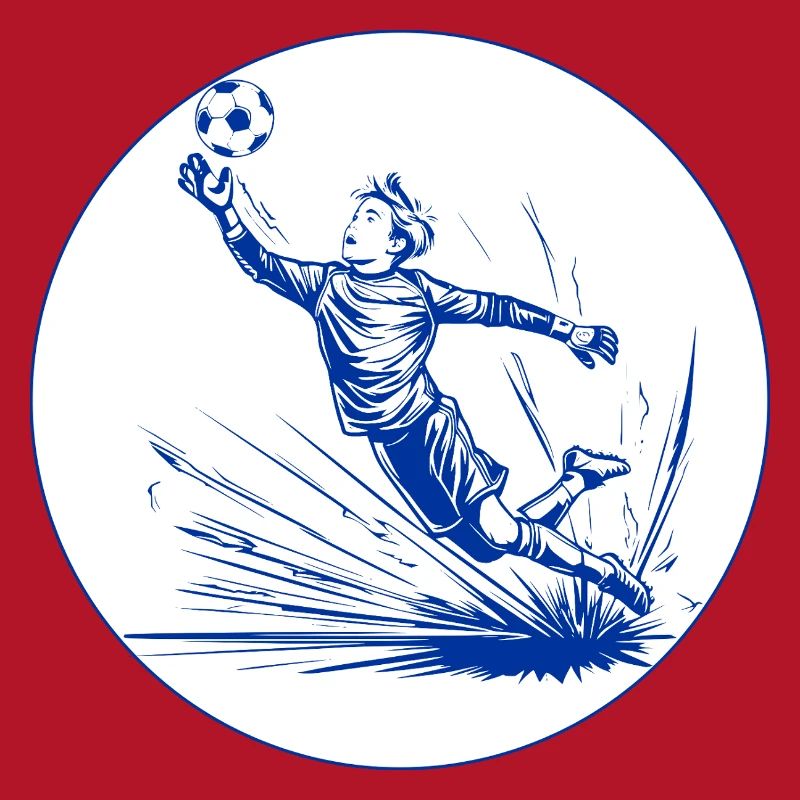 Torwart (blau-weiß)