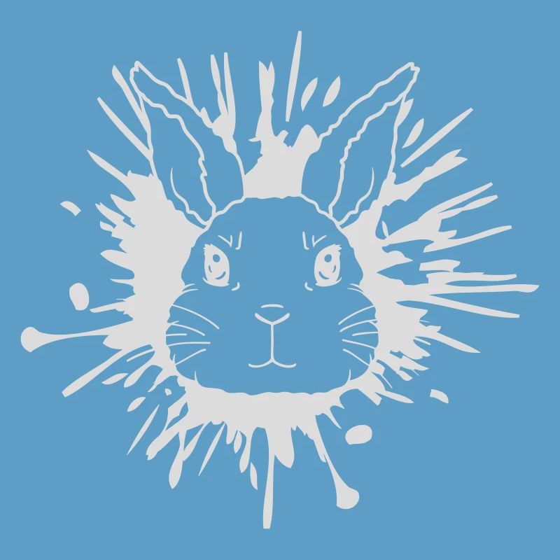 Éclaboussures de lapin éclaboussures de couleur