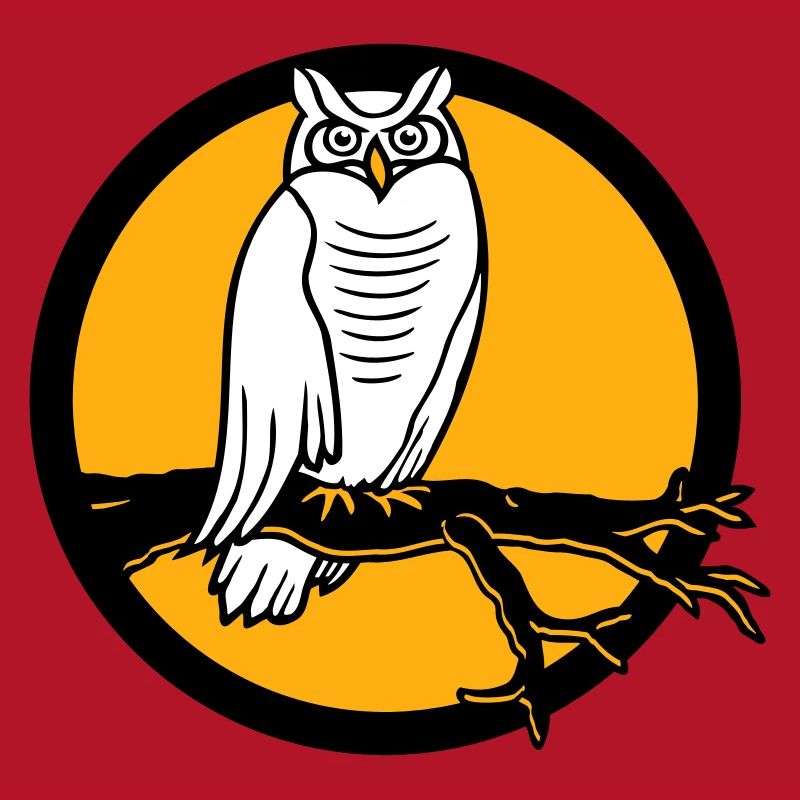 Owl Eagle Owl Branch Tree Forest Moon Night Full Moon Round