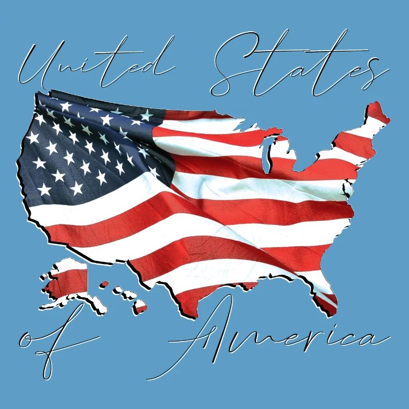 États-Unis | Drapeau réel | Flag Map Script
