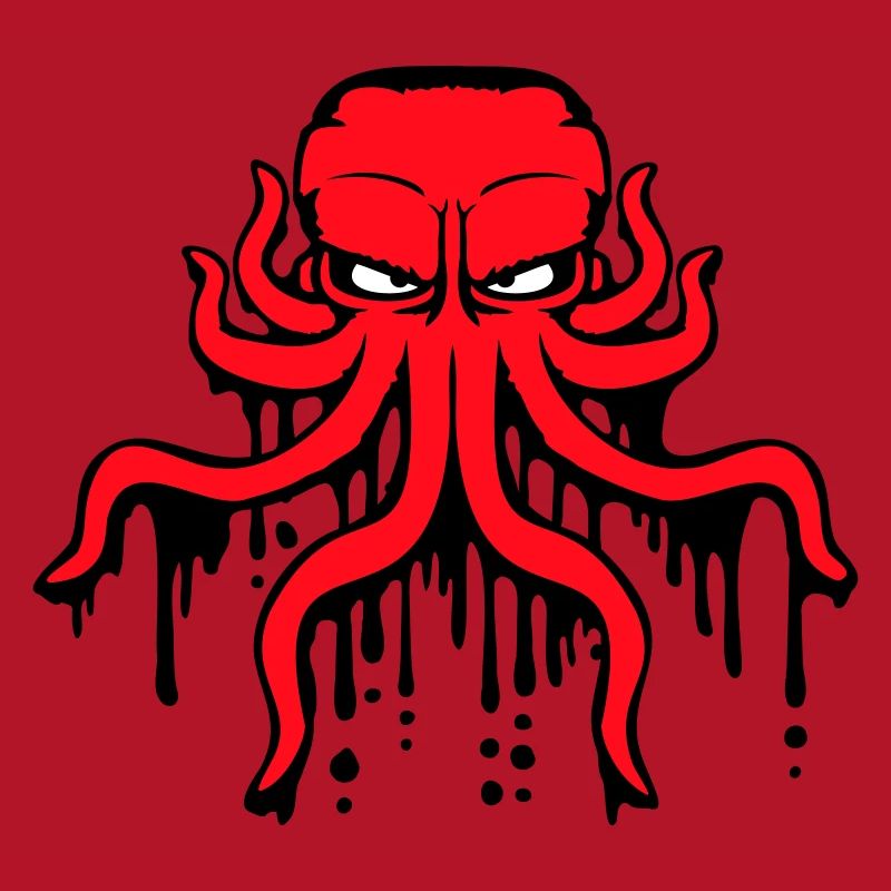 Octopus Graffiti Drop Spray Paint Squid