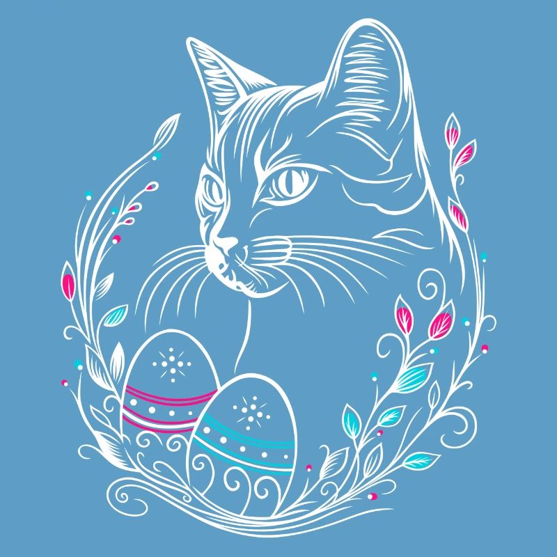 Cat Easter Easter Eggs Easter Cat