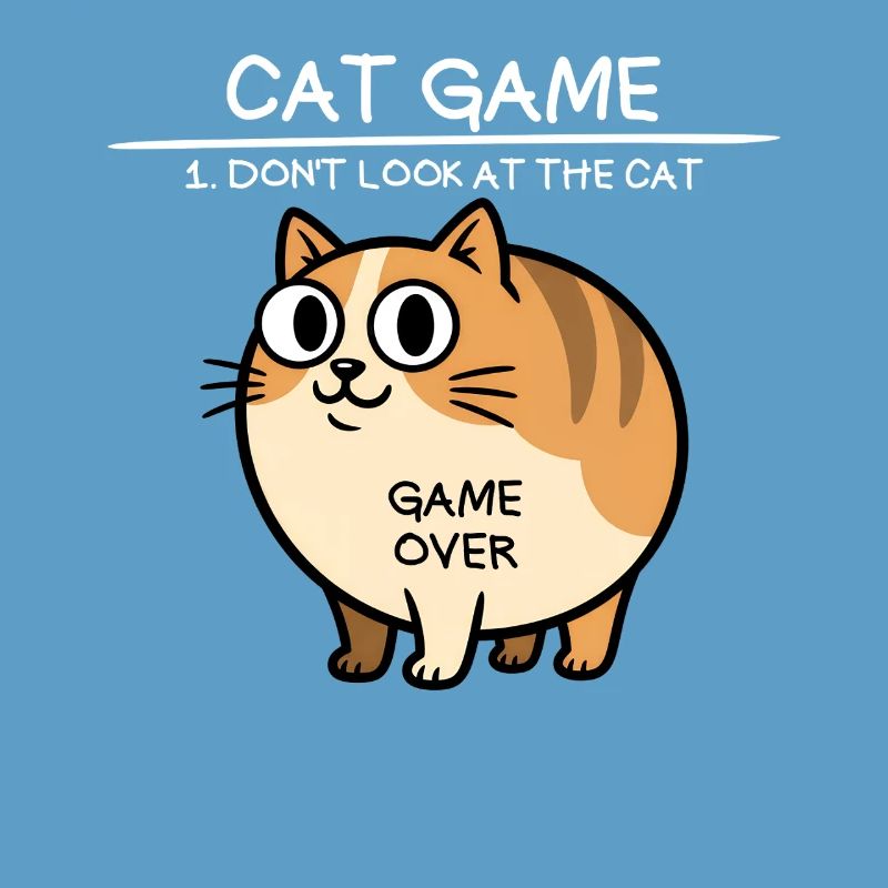 Jeu de chat Ne regarde pas le chat drôle de chat