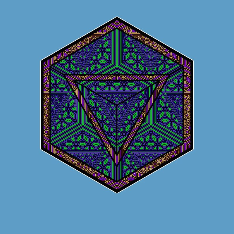 Mandala Kaleidoscope Triangle Pattern Psychedelic