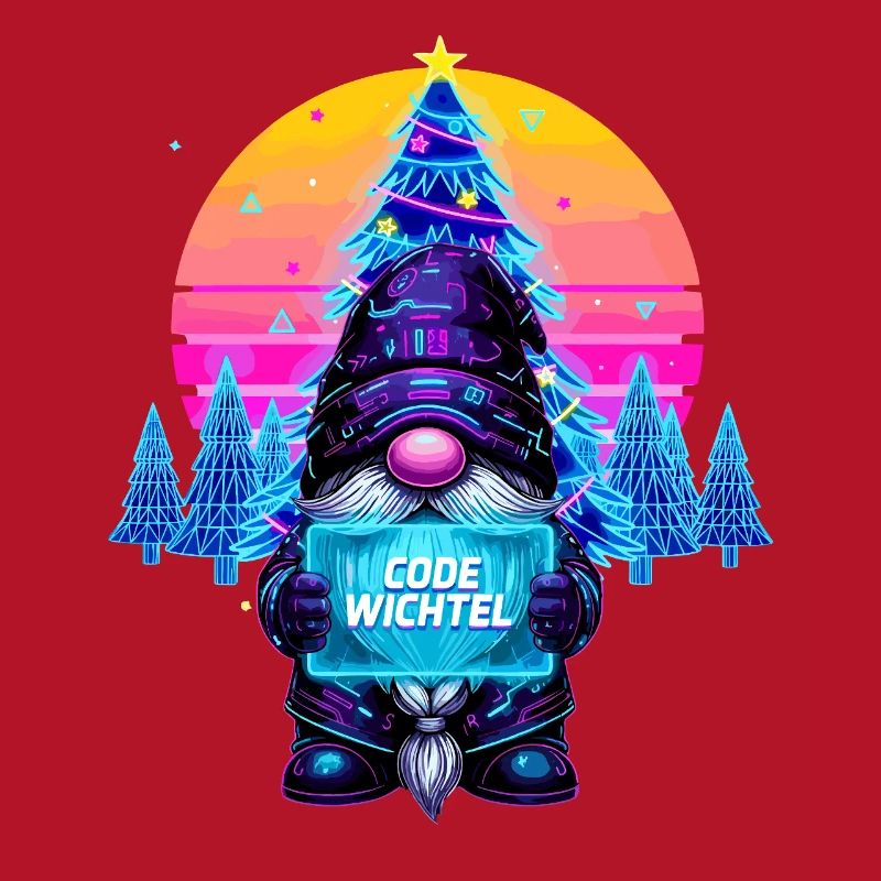 Cyberpunk Code Wichtel - Synthwave Xmas Nerd