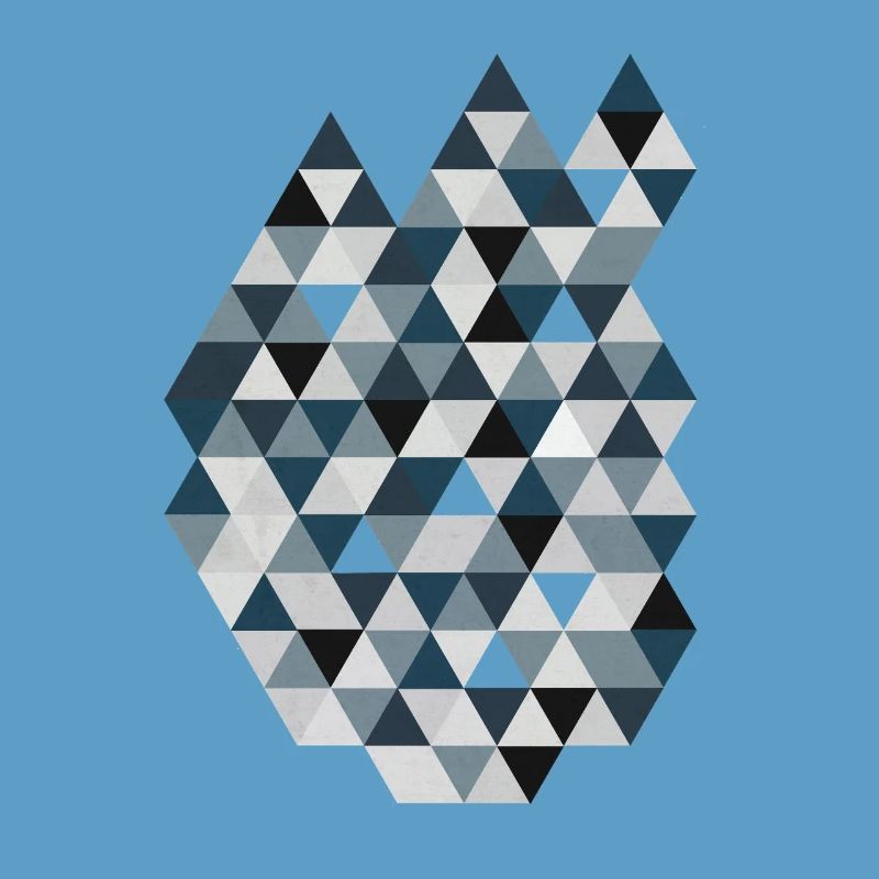 Blue Triangle Mosaic Geometry Triangles