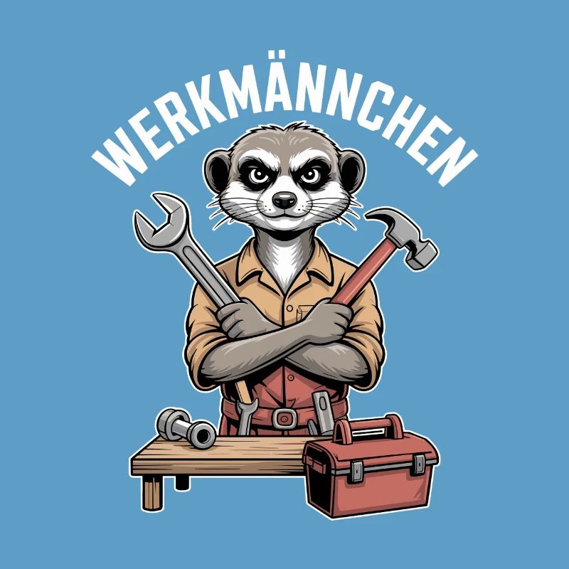 Erdmännchen Echter Heimwerker Mann Handwerker