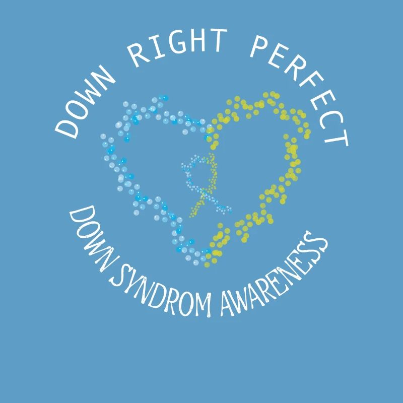Absolut perfektes Down-Syndrom-Bewusstseins-Herz