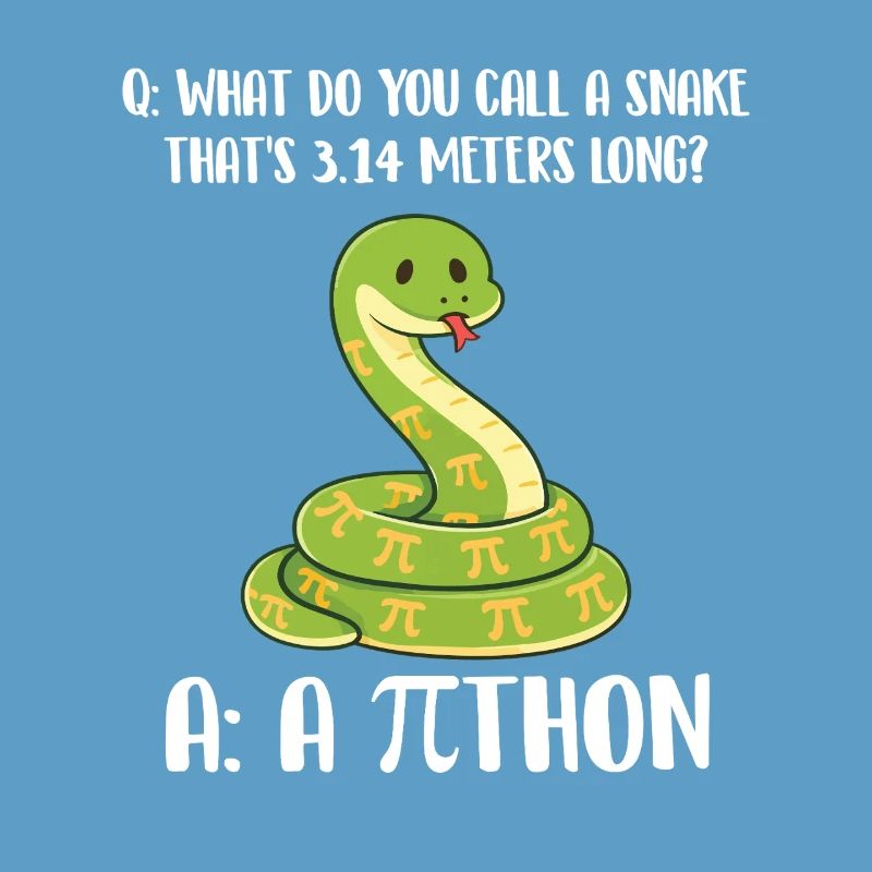 Schlange, 3,14 Meter lang, Pi-Tag-Python-Witz
