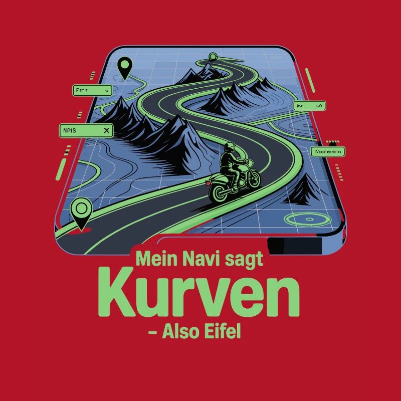 My navigation system says curves so Eifel motorcycle saying