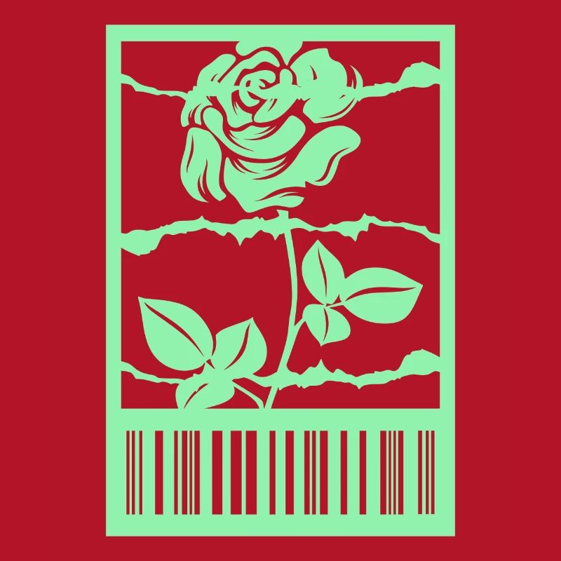 Gothic Rose Stacheldraht Strichcode Urban Style