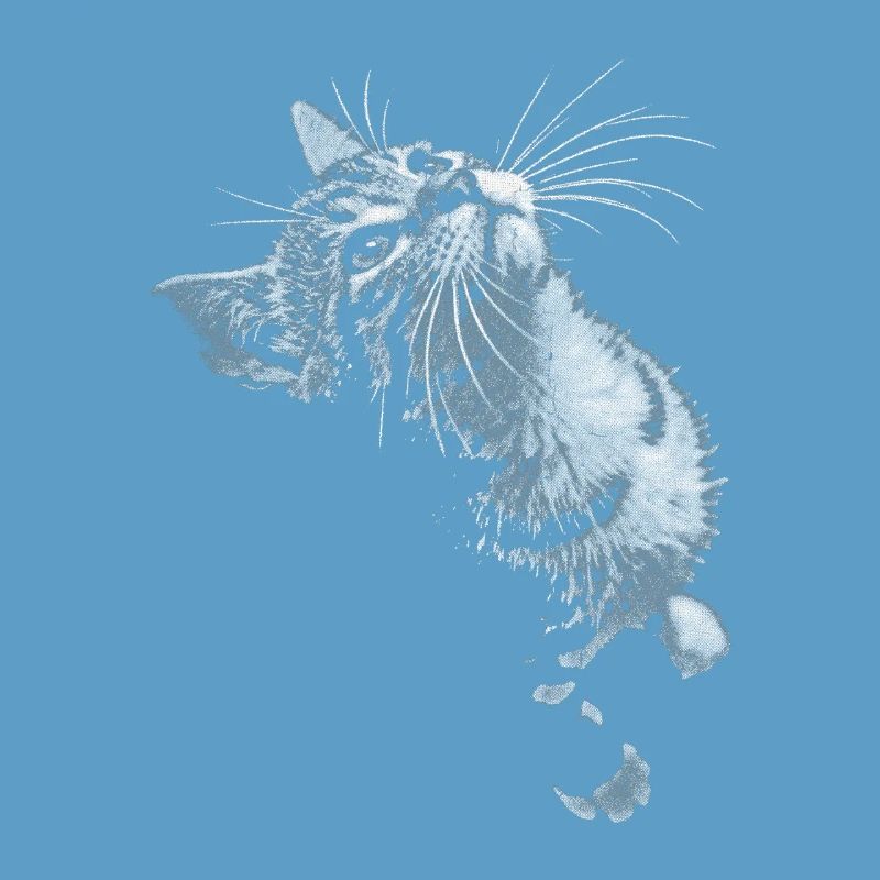 Grayscale Cat Purring Look