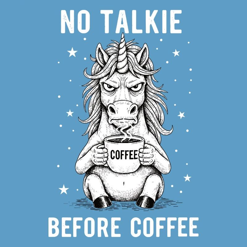 Pas de conversation devant une licorne amoureuse du café