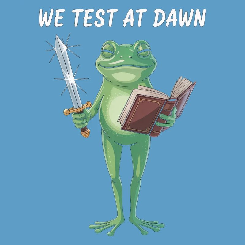Dawn Quest Frog Sword and Scroll