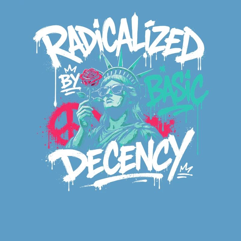 Radikalisierte Basic Decency Graffiti