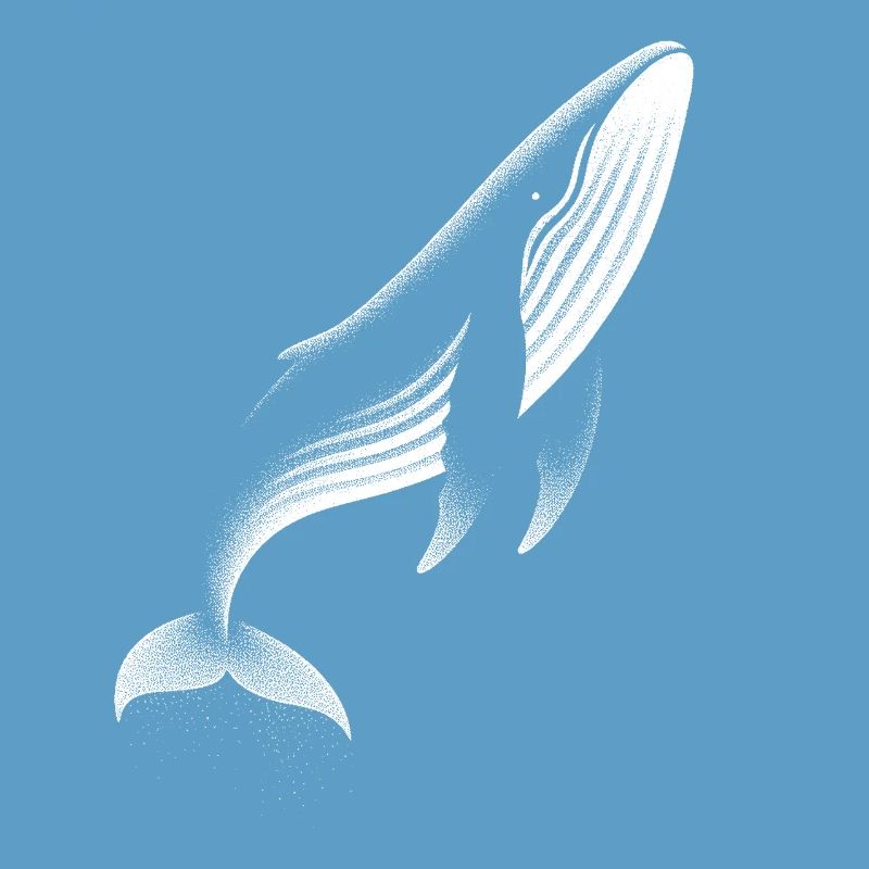 Stylish Whale Dotwork Design